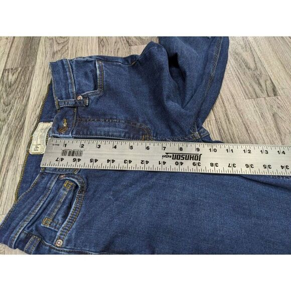 Free People Womens Size 26 R Pockets Distressed Skinny Denim Blue Jeans - Picture 12 of 13